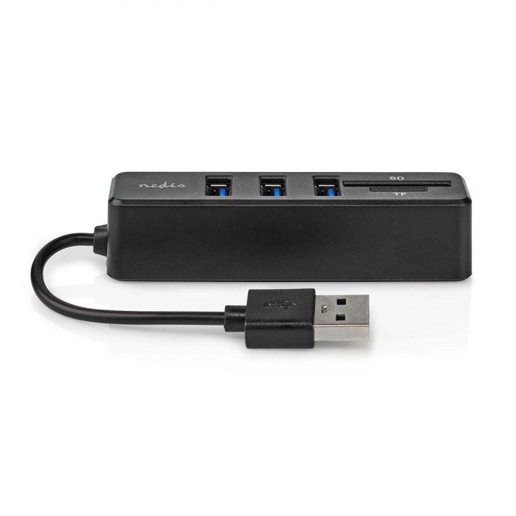 Nedis USB-keskitin | 1x USB-A | 3x USB A Female | 5-Porttinen port(s) | USB 2.0 | USB Virta | SD & MicroSD Nedis USB-keskitin | 1x USB-A | 3x USB A Female | 5-Porttinen port(s) | USB 2.0 | USB Virta | SD & MicroSD