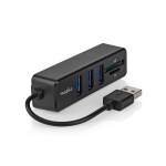 Nedis USB-keskitin | 1x USB-A | 3x USB A Female | 5-Porttinen port(s) | USB 2.0 | USB Virta | SD & MicroSD Nedis USB-keskitin | 1x USB-A | 3x USB A Female | 5-Porttinen port(s) | USB 2.0 | USB Virta | SD & MicroSD