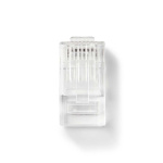 Nedis RJ45-liitin | RJ45 Pass Through | Monisäikeinen UTP CAT5 | Suora | Kullattu | 10 kpl | Polycarbonate | Läpikuultava | Laatikko Nedis RJ45-liitin | RJ45 Pass Through | Monisäikeinen UTP CAT5 | Suora | Kullattu | 10 kpl | Polycarbonate | Läpikuultava | Laatikko