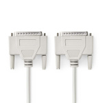 Nedis Sarjakaapeli | D-SUB 25-Pin uros | D-SUB 25-Pin uros | Niklattu | 2.00 m | Pyöreä | PVC | Valkea | Label Nedis Sarjakaapeli | D-SUB 25-Pin uros | D-SUB 25-Pin uros | Niklattu | 2.00 m | Pyöreä | PVC | Valkea | Label