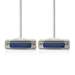 Nedis Sarjakaapeli | D-SUB 25-Pin uros | D-SUB 25-Pin uros | Niklattu | 2.00 m | Pyöreä | PVC | Valkea | Label Nedis Sarjakaapeli | D-SUB 25-Pin uros | D-SUB 25-Pin uros | Niklattu | 2.00 m | Pyöreä | PVC | Valkea | Label