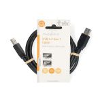 Nedis USB kaapeli | USB 3.2 Gen 1 | USB-A Uros | USB-A Uros | 5 Gbps | Niklattu | 1.00 m | Pyöreä | PVC | Musta | Label Nedis USB kaapeli | USB 3.2 Gen 1 | USB-A Uros | USB-A Uros | 5 Gbps | Niklattu | 1.00 m | Pyöreä | PVC | Musta | Label