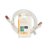 Nedis CAT6 Verkkokaapeli | RJ45 uros | RJ45 uros | S/FTP | 2.00 m | Pyöreä | LSZH | Valkoinen | Label Nedis CAT6 Verkkokaapeli | RJ45 uros | RJ45 uros | S/FTP | 2.00 m | Pyöreä | LSZH | Valkoinen | Label