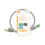 Nedis Cat 8.1 verkkokaapeli | S/FTP | RJ45 uros | RJ45 uros | 0.50 m | Pyöreä | LSZH | Harmaa | Label