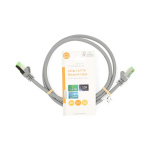 Nedis Cat 8.1 verkkokaapeli | S/FTP | RJ45 uros | RJ45 uros | 1.00 m | Pyöreä | LSZH | Harmaa | Label