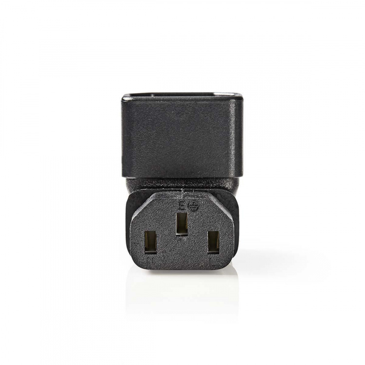 Nedis Laajennus Plug | IEC-320-C13 | IEC-320-C14 | Kulma, 90 ° | Niklattu | PVC | Musta | Laatikko | 1 kpl Nedis Laajennus Plug | IEC-320-C13 | IEC-320-C14 | Kulma, 90 ° | Niklattu | PVC | Musta | Laatikko | 1 kpl