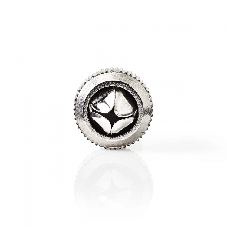 Nedis IEC (Coax) Liitin | Suora | Uros | Niklattu | 75 Ohm | Ruuvi | Kaapelin läpitulomitta: 7.0 mm | Metalli | Hopea | 2 kpl | Laatikko