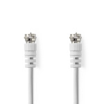 Nedis Satelliitti- ja Antennikaapeli | F uros | F uros | Niklattu | 75 Ohm | Tuplasuojattu | 3.00 m | Pyöreä | PVC | Valkoinen | Label Nedis Satelliitti- ja Antennikaapeli | F uros | F uros | Niklattu | 75 Ohm | Tuplasuojattu | 3.00 m | Pyöreä | PVC | Valkoinen | Label