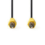 Nedis Komposiittivideokaapeli | RCA Uros | RCA Uros | Niklattu | 480p | 5.00 m | Pyöreä | PVC | Musta | Label Nedis Komposiittivideokaapeli | RCA Uros | RCA Uros | Niklattu | 480p | 5.00 m | Pyöreä | PVC | Musta | Label