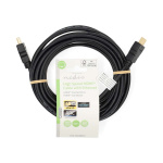 Nedis High Speed ​​HDMI ™ Kaapeli Ethernet | HDMI™ liitin | HDMI™ liitin | 4K@60Hz | ARC | 18 Gbps | 5.00 m | Pyöreä | PVC | Musta | Label