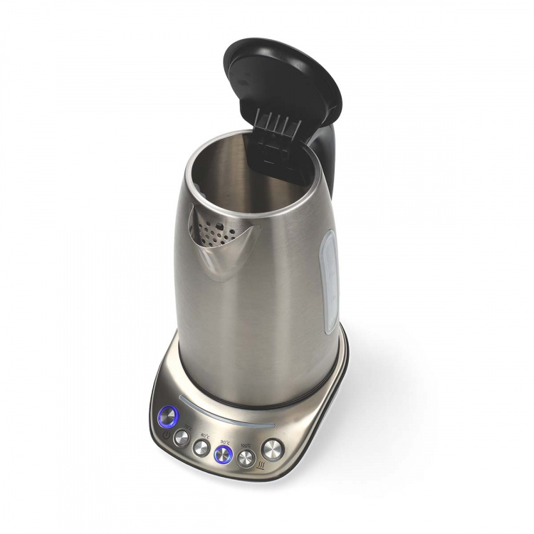 Nedis SmartLife Vedenkeitin | Wi-Fi | 1.7 l | Ruostumaton Teräs | 70,80,90,100 °C | Lämpötilailmaisin | Pyörivä 360 astetta | Piilotettu lämmityselementti | Strix® ohjain | Android™ / IOS Nedis SmartLife Vedenkeitin | Wi-Fi | 1.7 l | Ruostumaton Teräs | 70,80,90,100 °C | Lämpötilailmaisin | Pyörivä 360 astetta | Piilotettu lämmityselementti | Strix® ohjain | Android™ / IOS