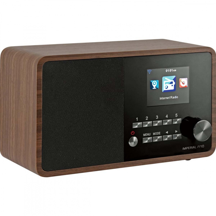 imperial i110 (V2) Wi-Fi-internetradio, jossa on mediasoitin ja Bluetooth® - Wood Look - puukuvio