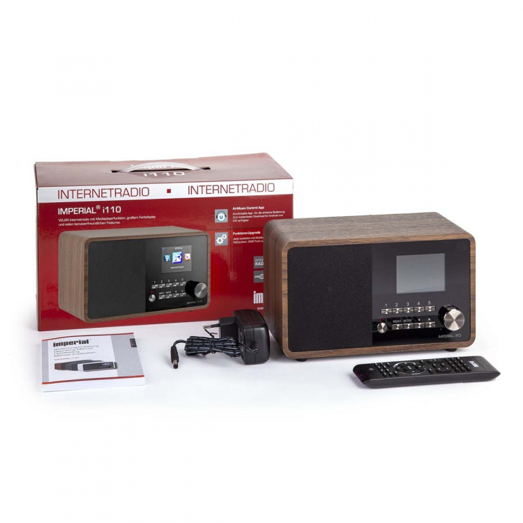 imperial i110 (V2) Wi-Fi-internetradio, jossa on mediasoitin ja Bluetooth® - Wood Look - puukuvio