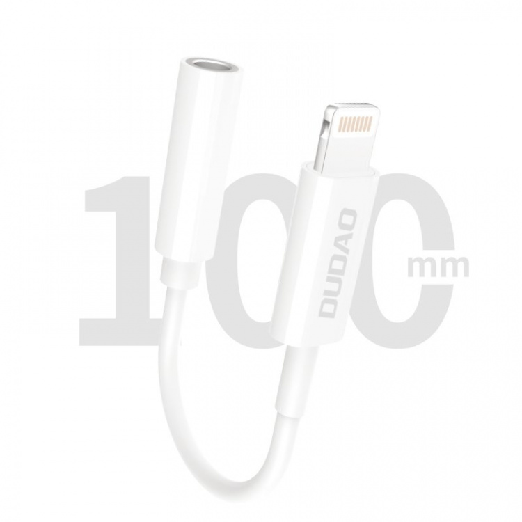 Dudao L16i Lightning to 3.5mm Jack adapter white