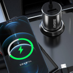 Dudao R5ProN car adapter 17Watt Lightning/USB-C/USB Micro 1m