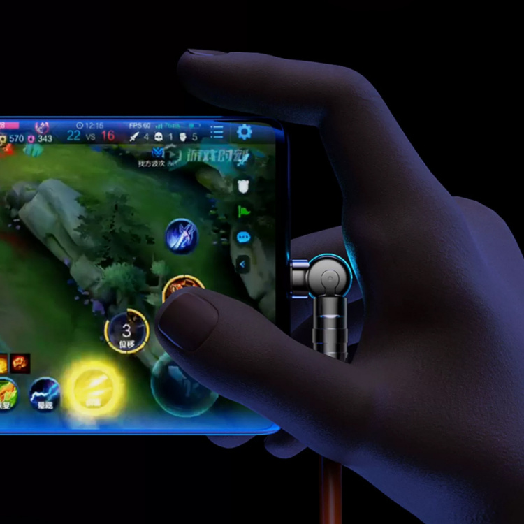 Dudao L24AL USB-A to angled Lightning cable 30W 1m 180° rotation orange