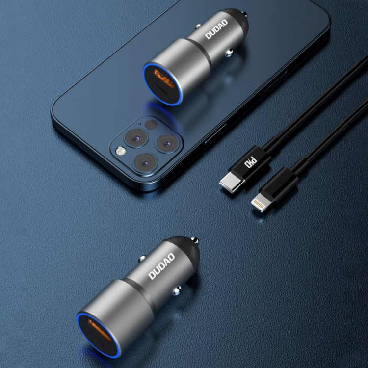 Dudao R4PQ Car charger 22,5Watt 1xUSB-C + 1xUSB-A