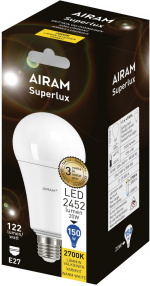 Airam Superlux 20 W -vakiokupulamppu, E27, 2700 K, 2452 lm Airam Superlux 20 W -vakiokupulamppu, E27, 2700 K, 2452 lm