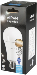 Airam Superlux 20 W -vakiokupulamppu, E27, 4000K, 2452 lm
