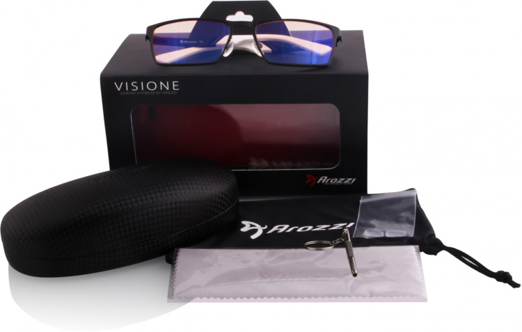 Arozzi Visione VX-800 Gaming Eyewear -pelilasit, musta/valkoinen