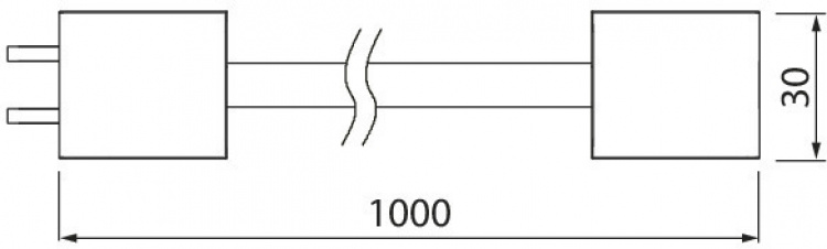 Airam Linear välijohto, 1 m