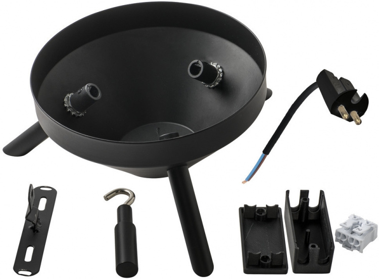 Airam Kattokuppi, kolmea ripustusjohtoa varten, musta Airam Kattokuppi, kolmea ripustusjohtoa varten, musta