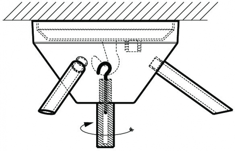 Airam Kattokuppi, kolmea ripustusjohtoa varten, musta Airam Kattokuppi, kolmea ripustusjohtoa varten, musta