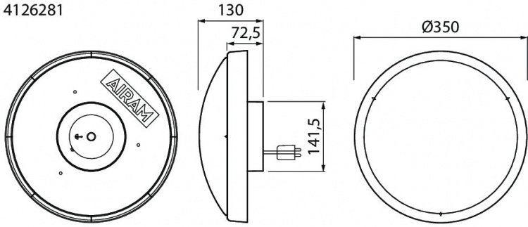 Airam Zeo Duo 350 -plafondi, 1100 lm, 18 W, vaihdettavalla valonvärillä Airam Zeo Duo 350 -plafondi, 1100 lm, 18 W, vaihdettavalla valonvärillä