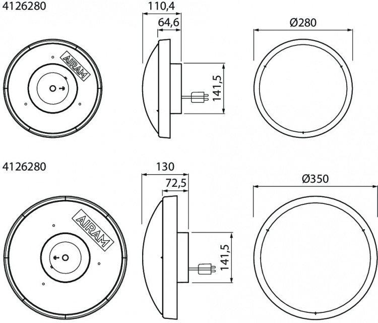 Airam Zeo Duo 350 -plafondi, 1100 lm, 18 W, vaihdettavalla valonvärillä Airam Zeo Duo 350 -plafondi, 1100 lm, 18 W, vaihdettavalla valonvärillä