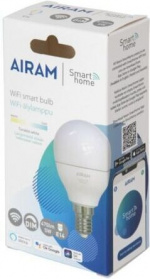 Airam SmartHome P45 -pienikupuinen LED-lamppu, E14, opaali, 470 lm, tunable white, WiFi