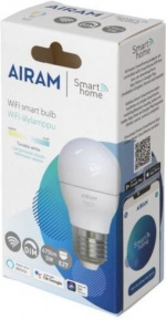 Airam SmartHome -koristelamppu, E27, opaali, 470 lm, tunable white, WiFi