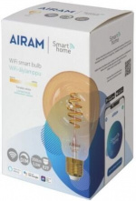 Airam SmartHome Globe 95 -älylamppu, E27, amber, 350lm, 1800-3000K, WiFi Airam SmartHome Globe 95 -älylamppu, E27, amber, 350lm, 1800-3000K, WiFi