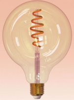 Airam SmartHome Globe 125 -älylamppu, E27, amber, 350lm, 1800-3000K, WiFi Airam SmartHome Globe 125 -älylamppu, E27, amber, 350lm, 1800-3000K, WiFi