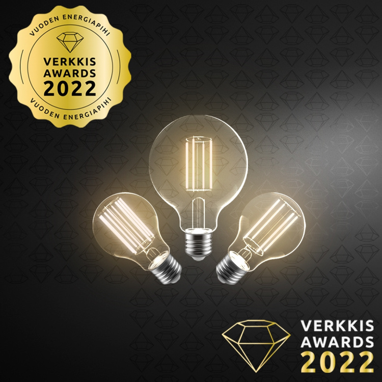 Airam LED G95 -lamppu, E27, 3000K, 470lm, kirkaskupuinen Airam LED G95 -lamppu, E27, 3000K, 470lm, kirkaskupuinen