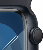 Apple Watch Series 9 (GPS) 45 mm keskiyönsininen alumiinikuori ja keskiyönsininen urheiluranneke, S/M (MR993)