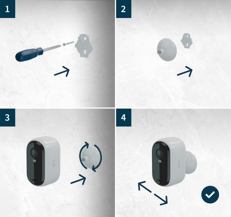 Arlo Essential 2 HD valvontakamera ulko- ja sisäkäyttöön, 3 kpl tuotepaketti