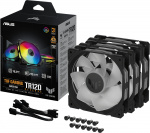 ASUS TUF Gaming TR 120 ARGB Reverse PWM -tuuletin, 120 mm, musta, 3-pack
