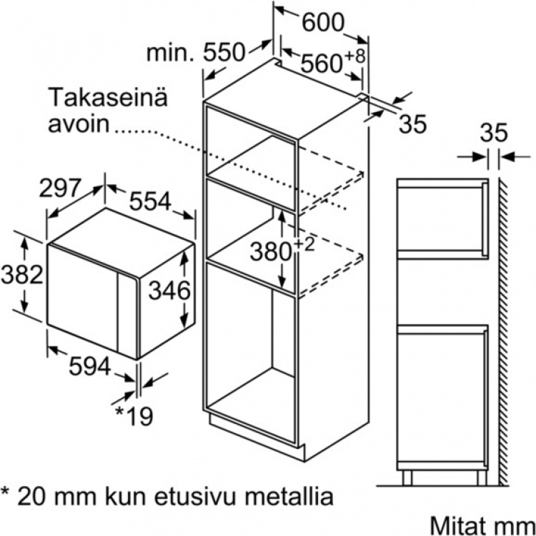 Bosch BFL524MS0 Serie 6 -mikroaaltouuni, teräs