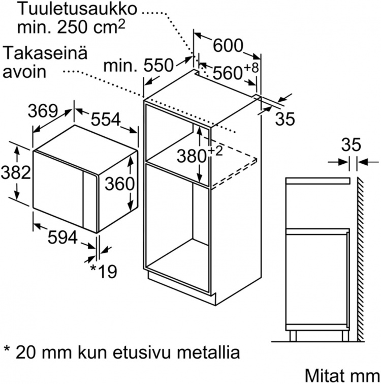 Bosch BFL554MS0 Serie 6 -mikroaaltouuni, teräs Bosch BFL554MS0 Serie 6 -mikroaaltouuni, teräs
