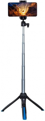 Benro BK15 selfie-keppi ja minijalusta, musta-sininen Benro BK15 selfie-keppi ja minijalusta, musta-sininen