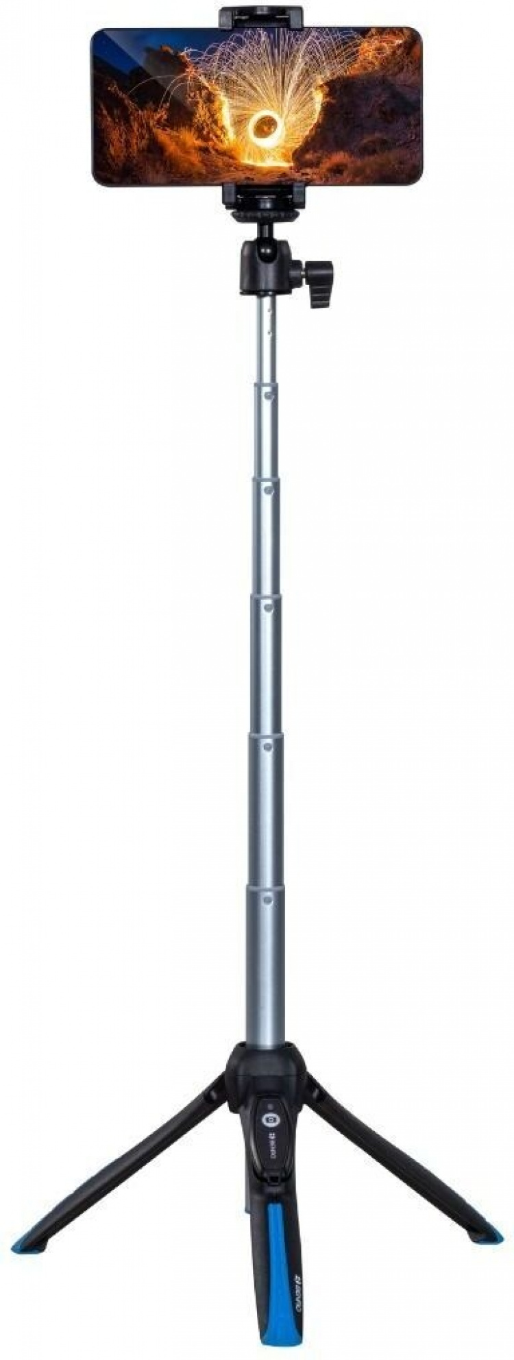 Benro BK15 selfie-keppi ja minijalusta, musta-sininen Benro BK15 selfie-keppi ja minijalusta, musta-sininen