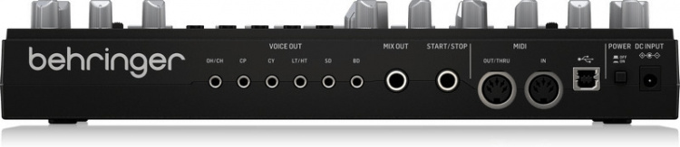 BEHRINGER RD-6 -analoginen rumpukone, musta BEHRINGER RD-6 -analoginen rumpukone, musta