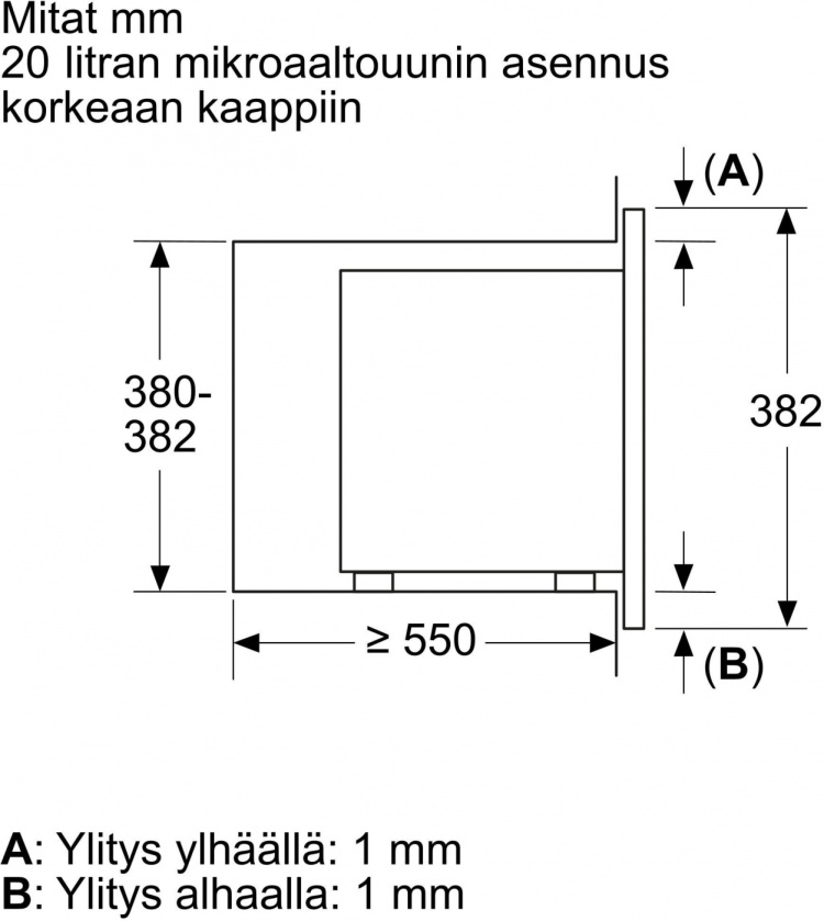 Bosch BFL623MS3 Serie 2 -mikroaaltouuni, teräs