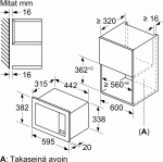 Bosch BFL623MS3 Serie 2 -mikroaaltouuni, teräs