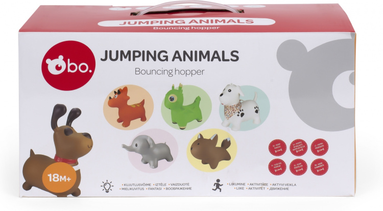 bo Jumping Animal Bouncer -pomppueläin, Green Dino