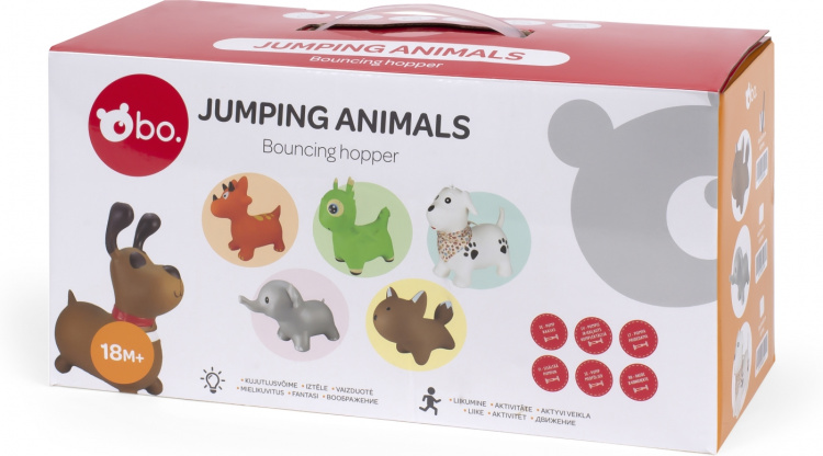 bo Jumping Animal Bouncer -pomppueläin, Green Dino