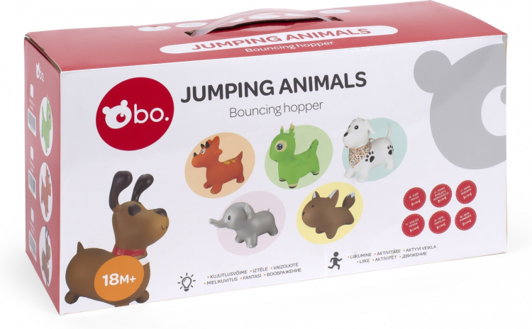 bo Jumping Animal Bouncer -pomppueläin, Green Dino