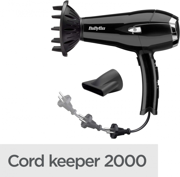 BaByliss D374DE Cordkeeper 2000 hiustenkuivaaja