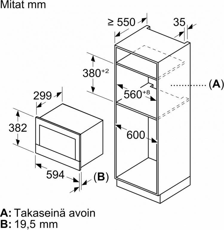 Bosch BFL7221B1 Serie 8 -mikroaaltouuni, musta