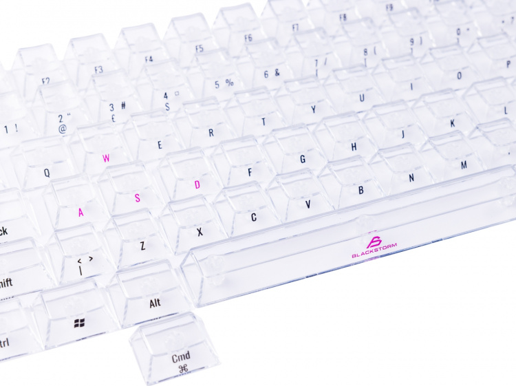 Blackstorm Transparent Keycaps näppäinhatut, 119 kpl